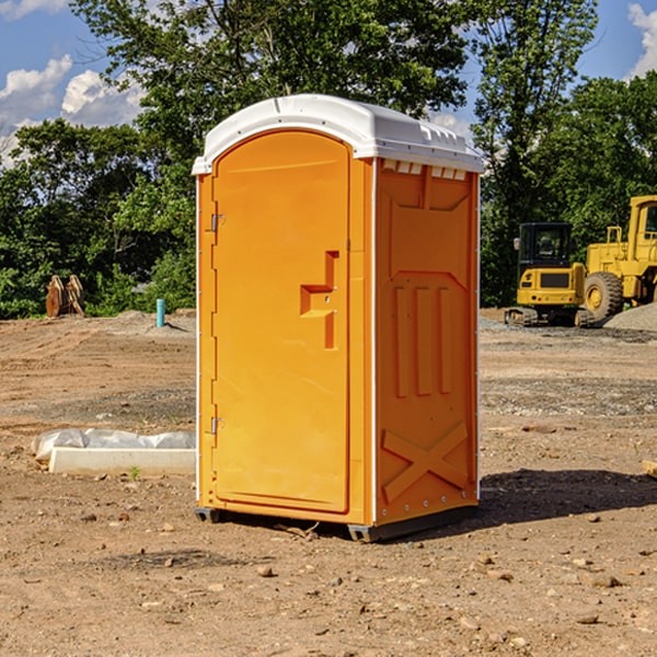 how often are the portable restrooms cleaned and serviced during a rental period in Heartwell NE